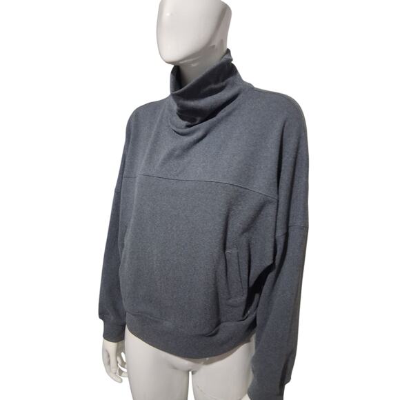 Freely Activewear Women's size S Ribbed Cowl Loungewear Athleisure Sweater Top - Picture 6 of 10